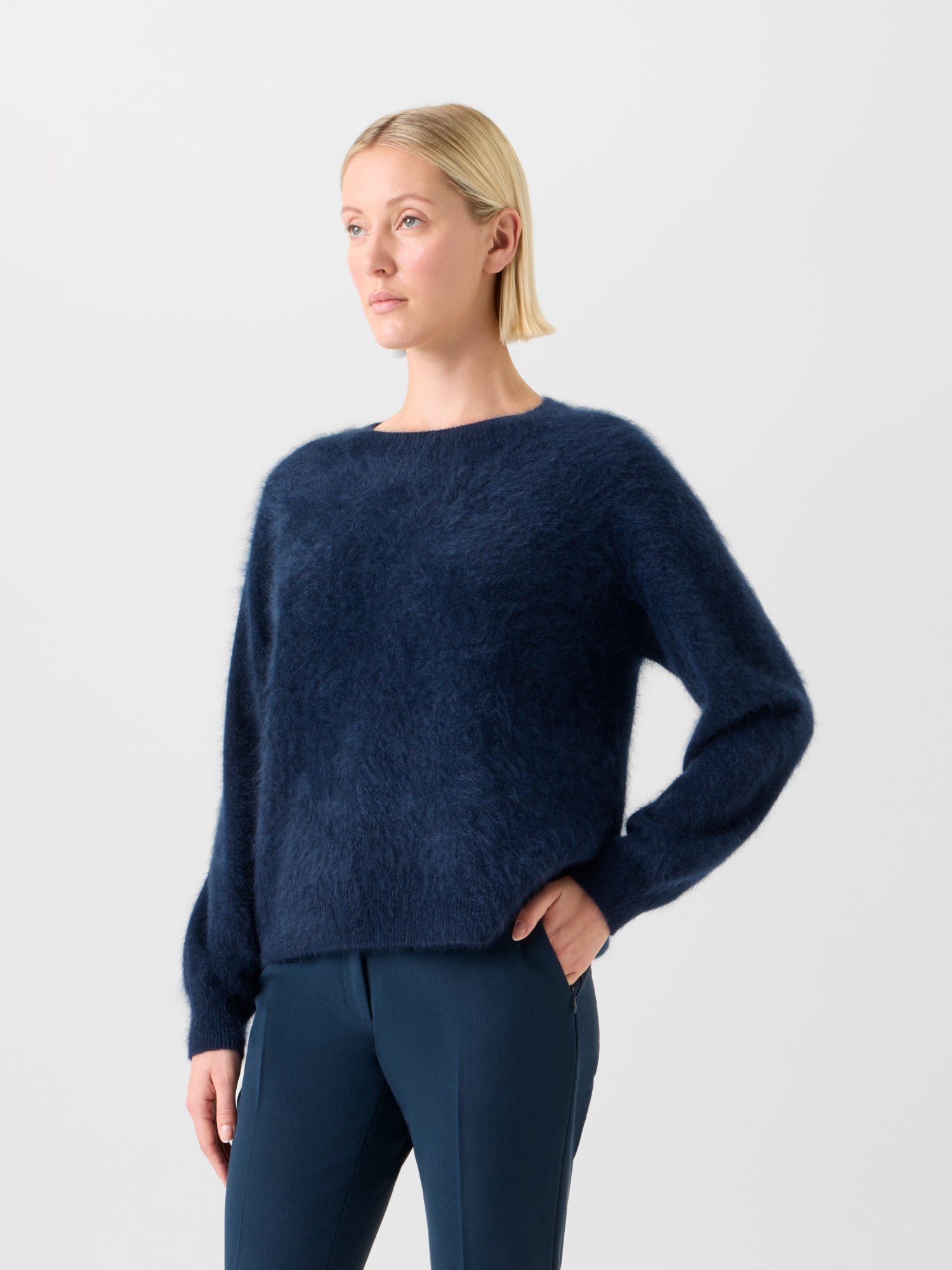 Designer Cloud Kaschmir Pullover - Dunkelblau - Blau 