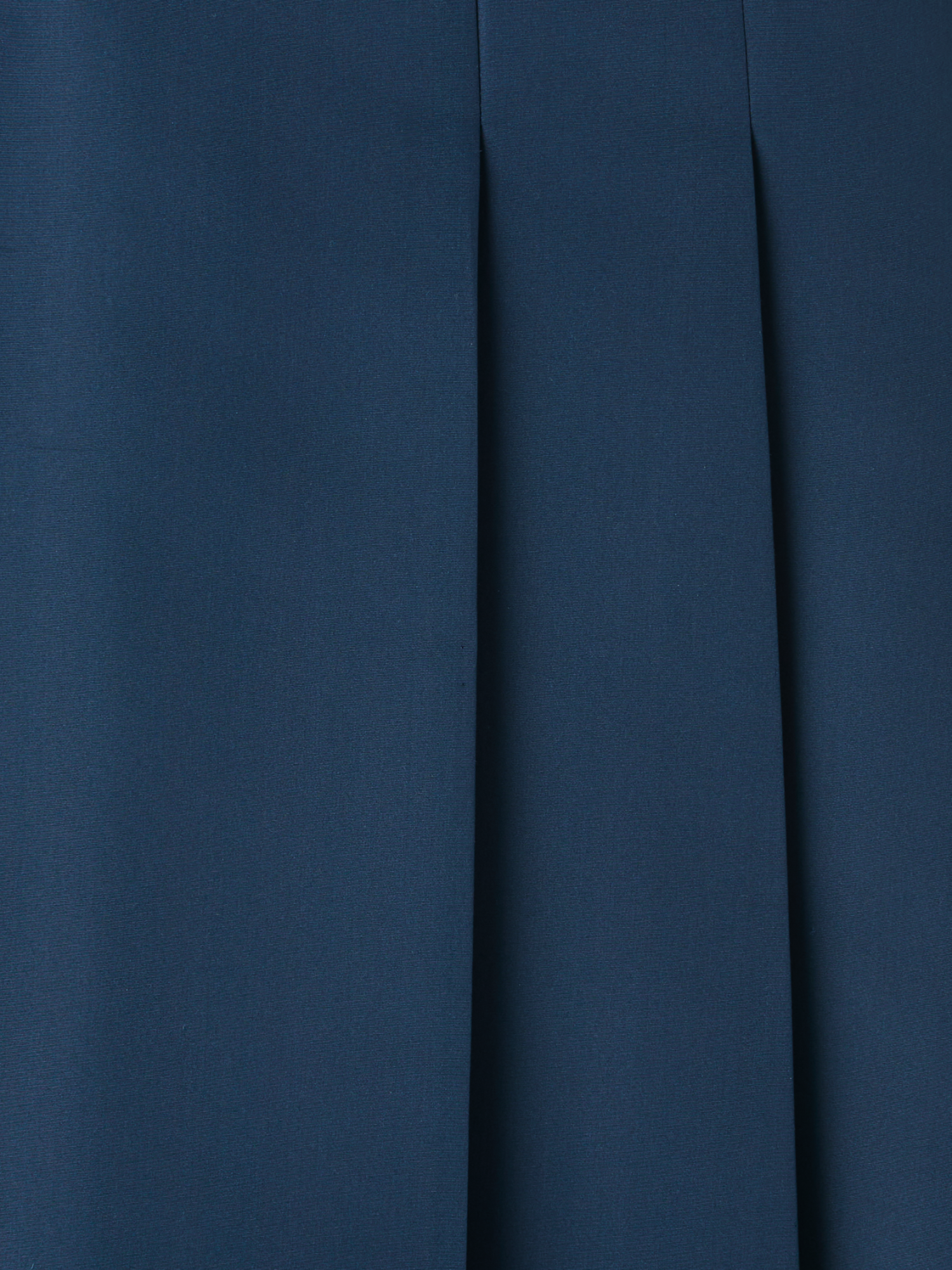 Designer Halbplissierter Ottoman Seiden Midirock - Dunkelblau - Blau