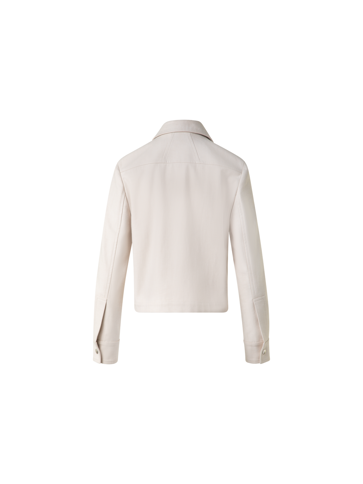 Designer Kurze Baumwoll-Denim-Jacke - Beige