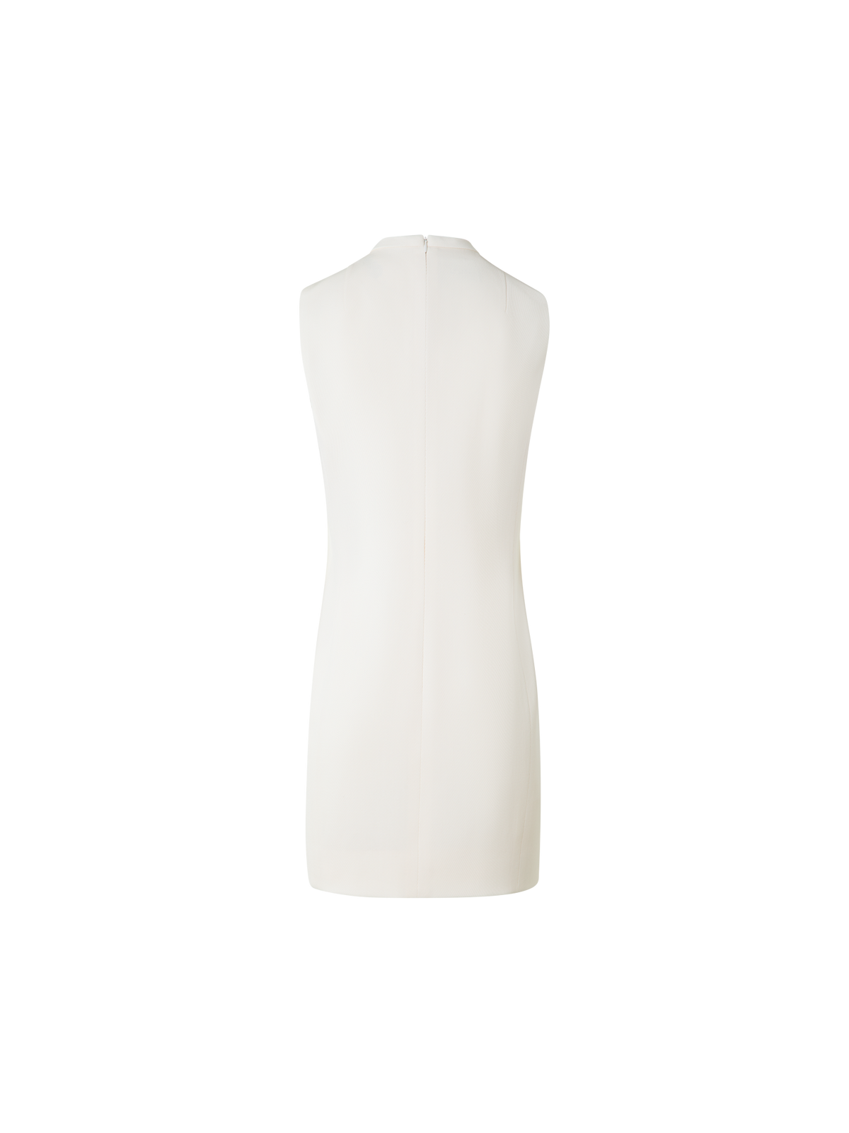 Designer Kurzes Trikotin-Etuikleid mit Metallringen - Ecru - Weiss