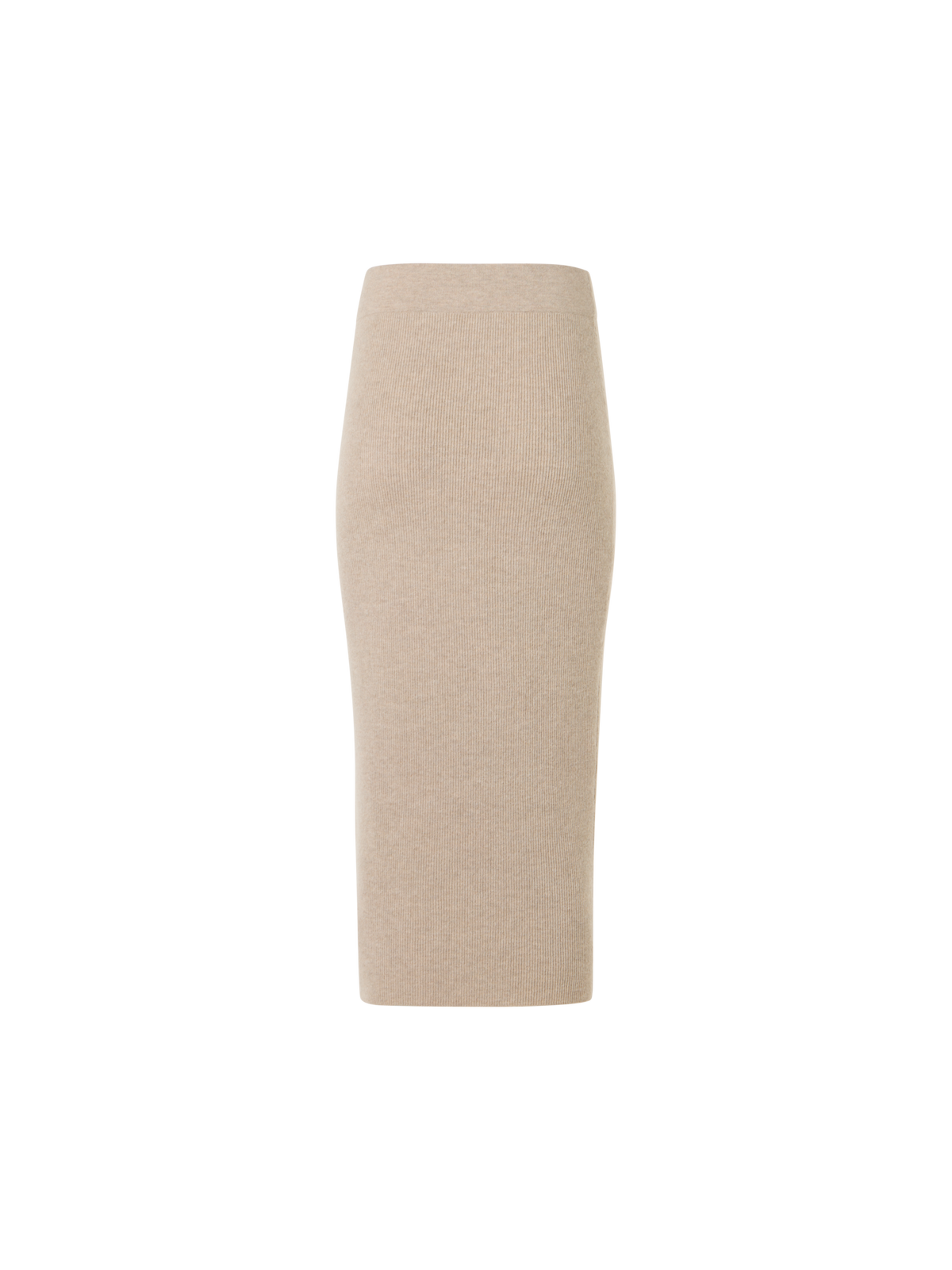 Designer Strickrock aus Wolle-Kaschmir - Beige