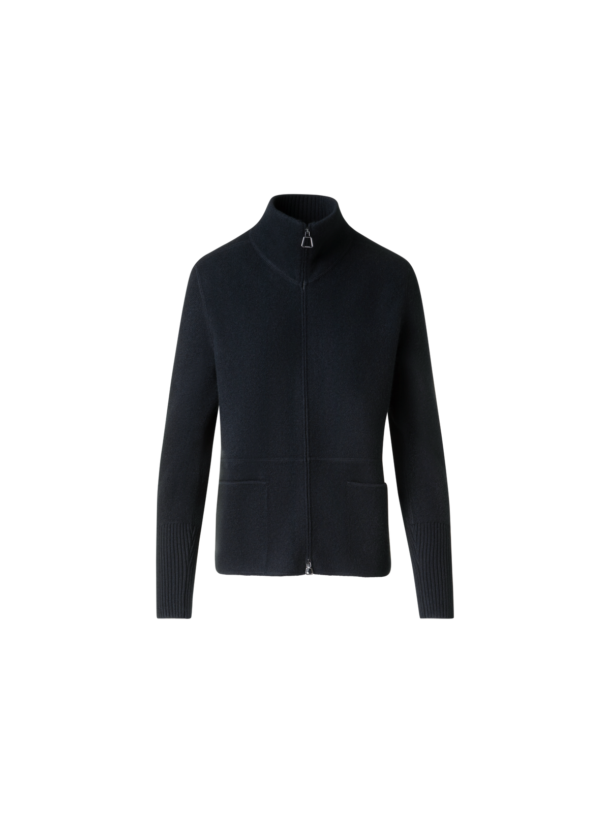 Designer Cardigan aus Kaschmir-Piqué - Schwarz