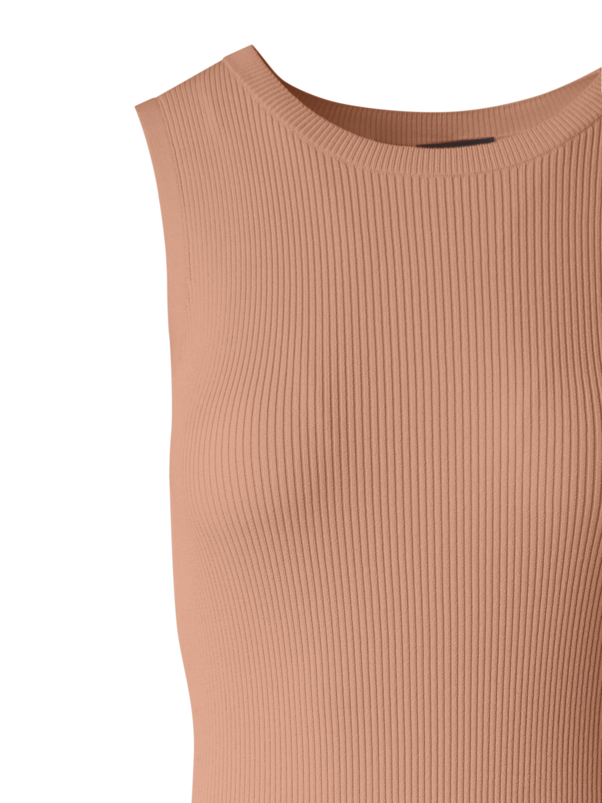 Designer Tailliertes Strickkleid mit Seitenschlitz - Beige