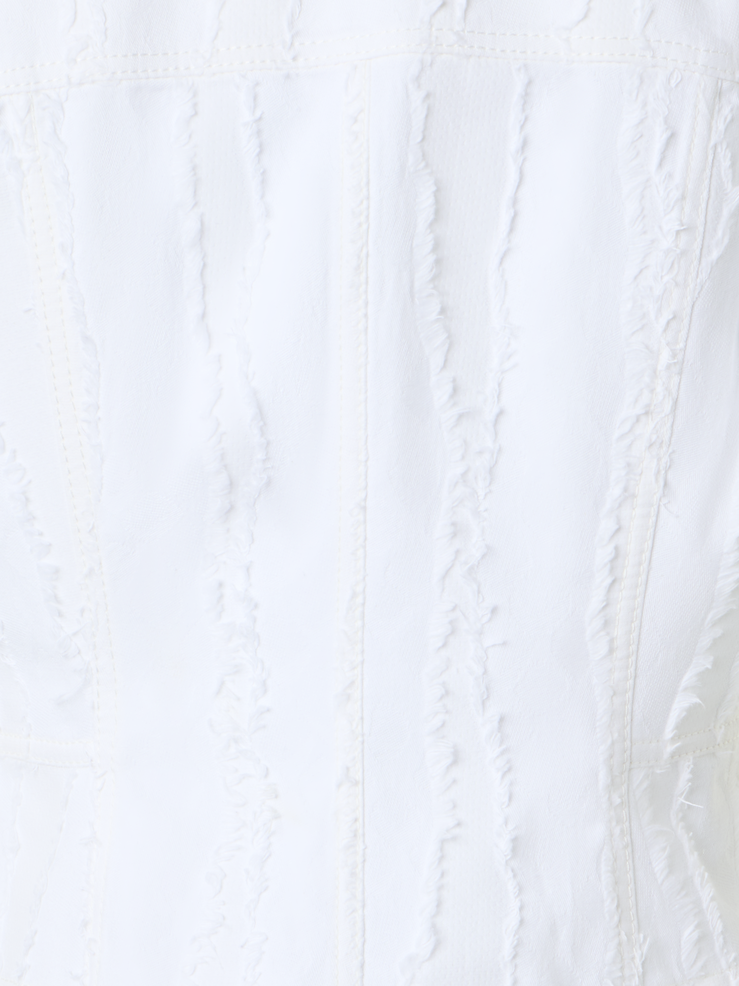 Designer Kurze Jacke aus Fransen-Wave-Jacquard - Weiss