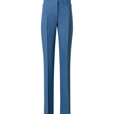 Gerade Hose aus Leinen