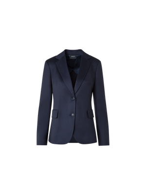 Designer Blazer aus reinem Kaschmir Doubleface - Dunkelblau - Blau