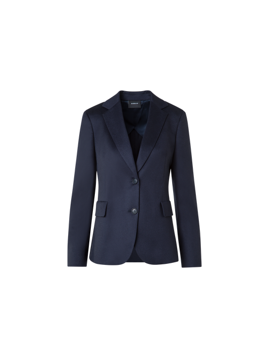 Designer Blazer aus reinem Kaschmir Doubleface - Dunkelblau - Blau