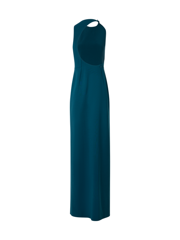 Designer Abendkleid mit Orbit-Cutout am Rücken - Grün