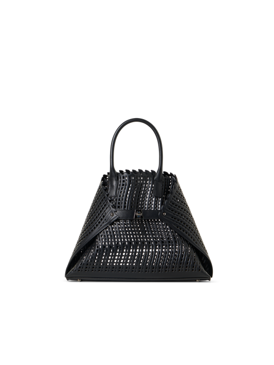Designer Ai Small Top Handle Tote Bag - Schwarz