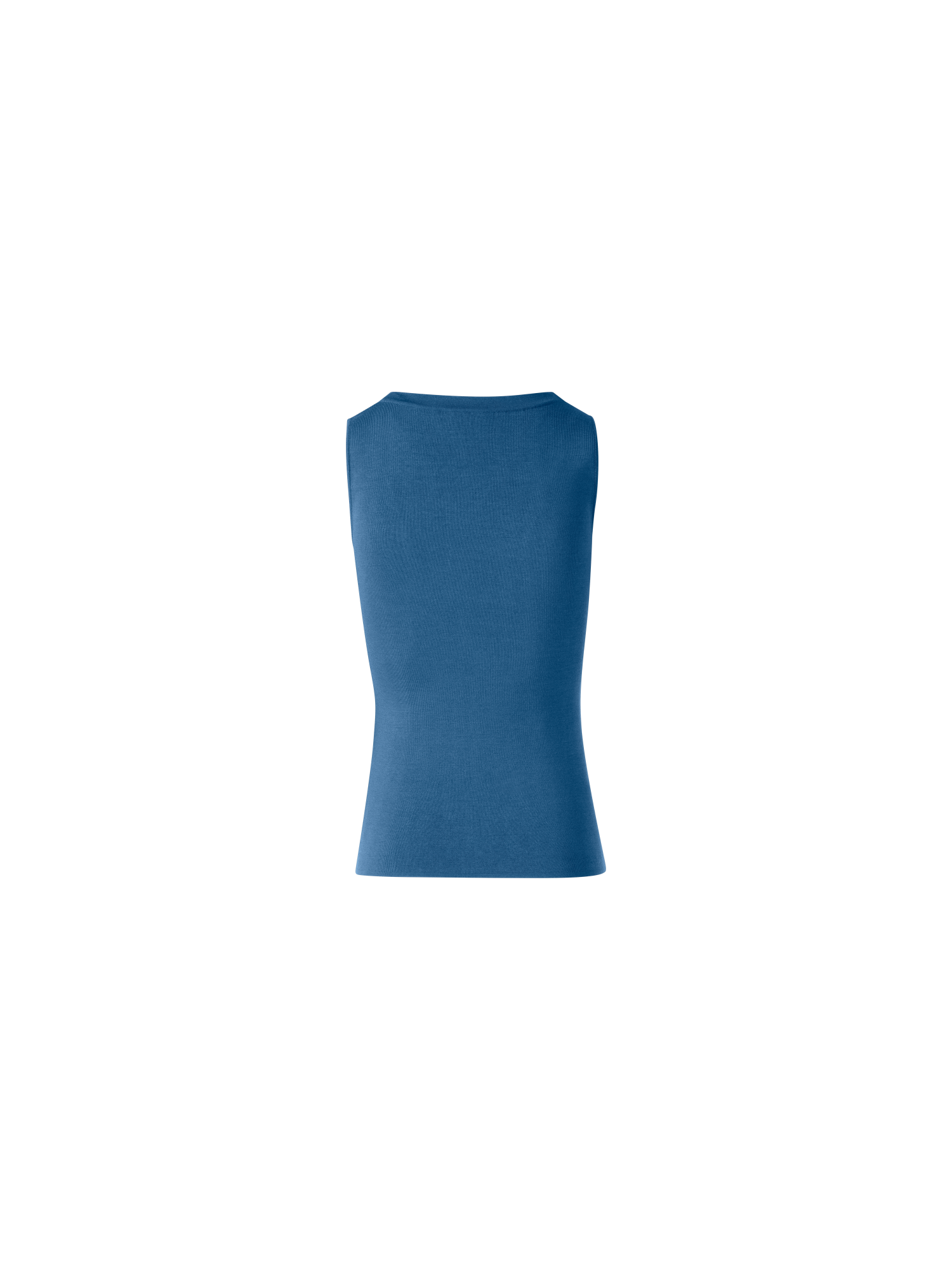 Designer Strick-Tank-Top aus Seiden-Stretch - Blau