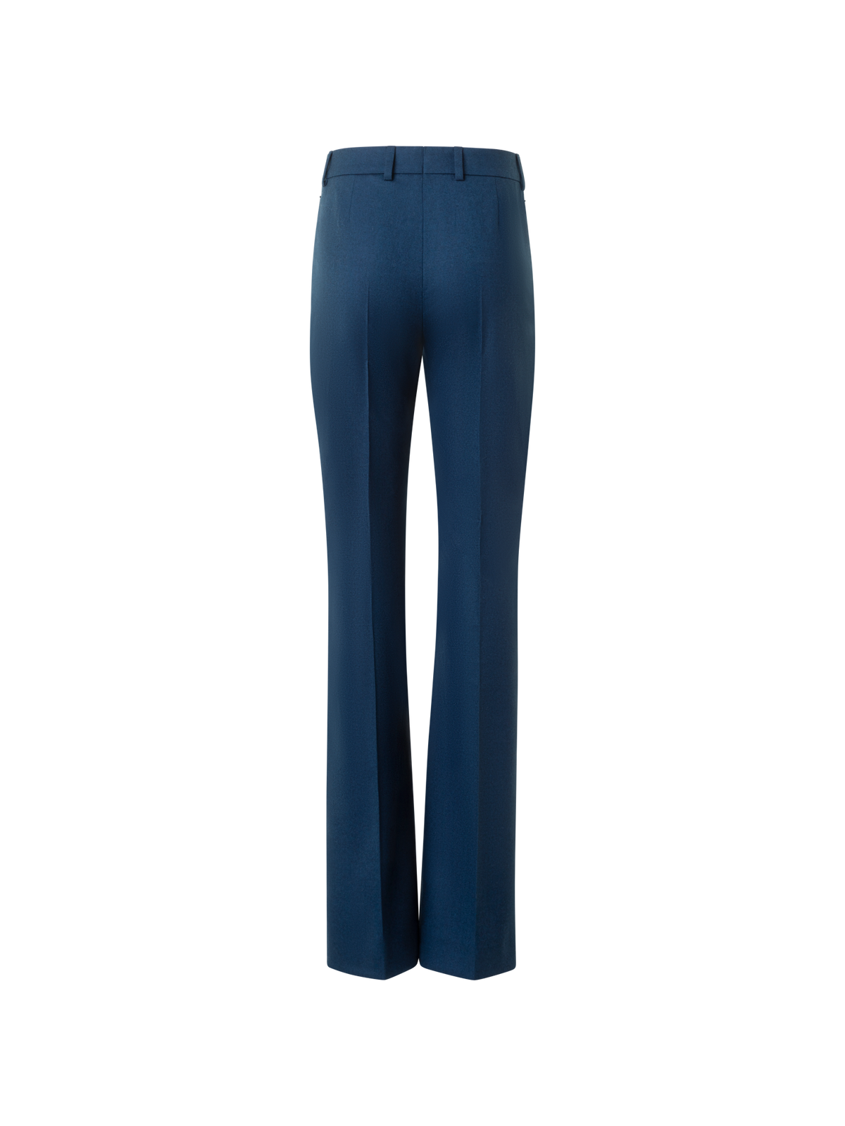 Designer Leichte Bootcut-Stretch-Wollflanellhose - Dunkelblau - Blau