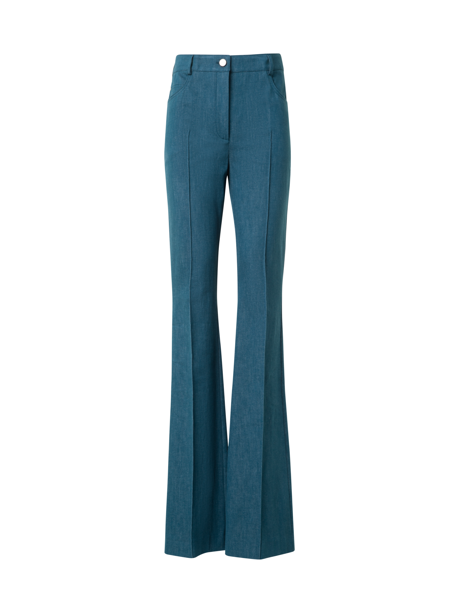 Designer Farid Bootcut Hose aus Stretch-Baumwoll-Denim - Blau
