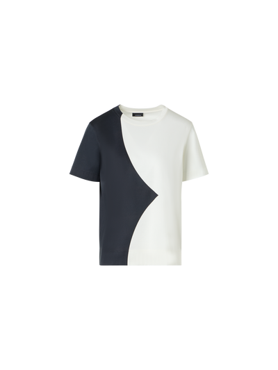 Designer Lässiges Baumwoll-T-Shirt mit Cloud-Druck - Bunt