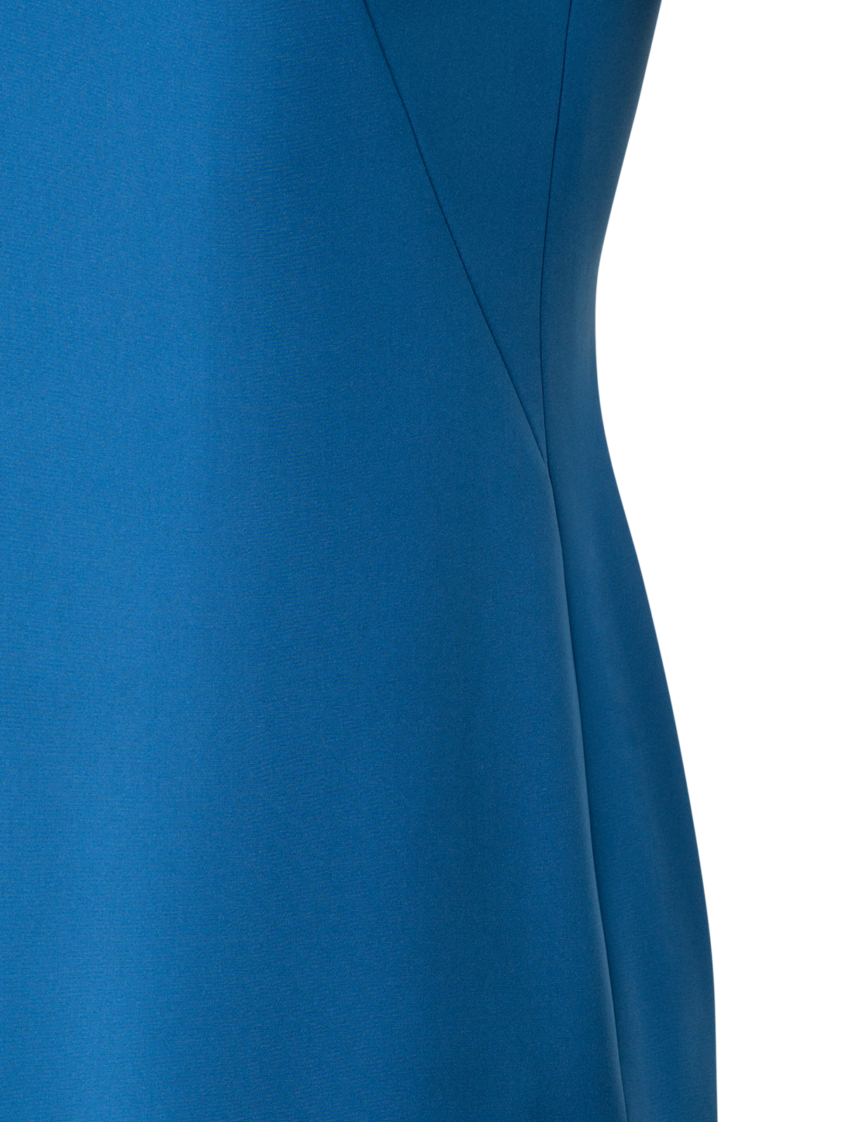 Designer Etuikleid aus Seiden-Crêpe Stretch - Blau