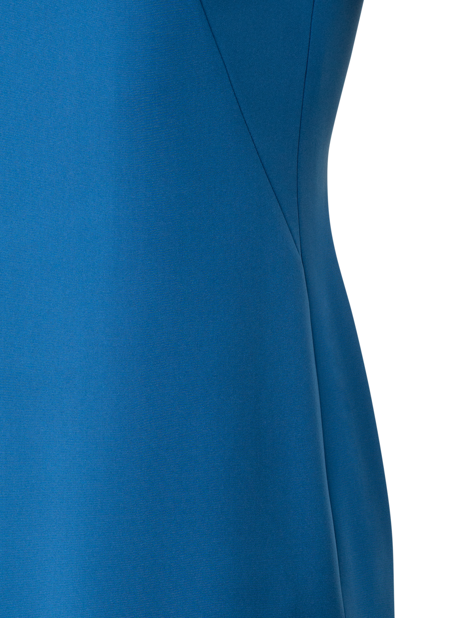 Designer Etuikleid aus Seiden-Crêpe Stretch - Blau