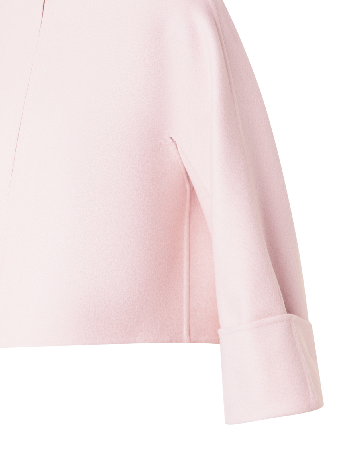 Designer Jacke mit Kimono-Ärmeln aus Woll-Doubleface - Rosa