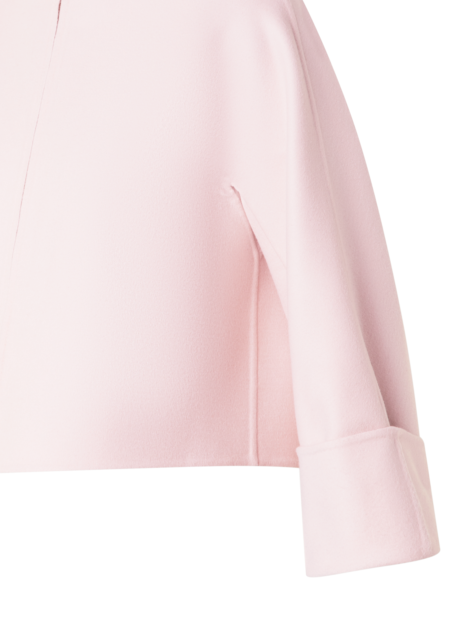 Designer Jacke mit Kimono-Ärmeln aus Woll-Doubleface - Rosa