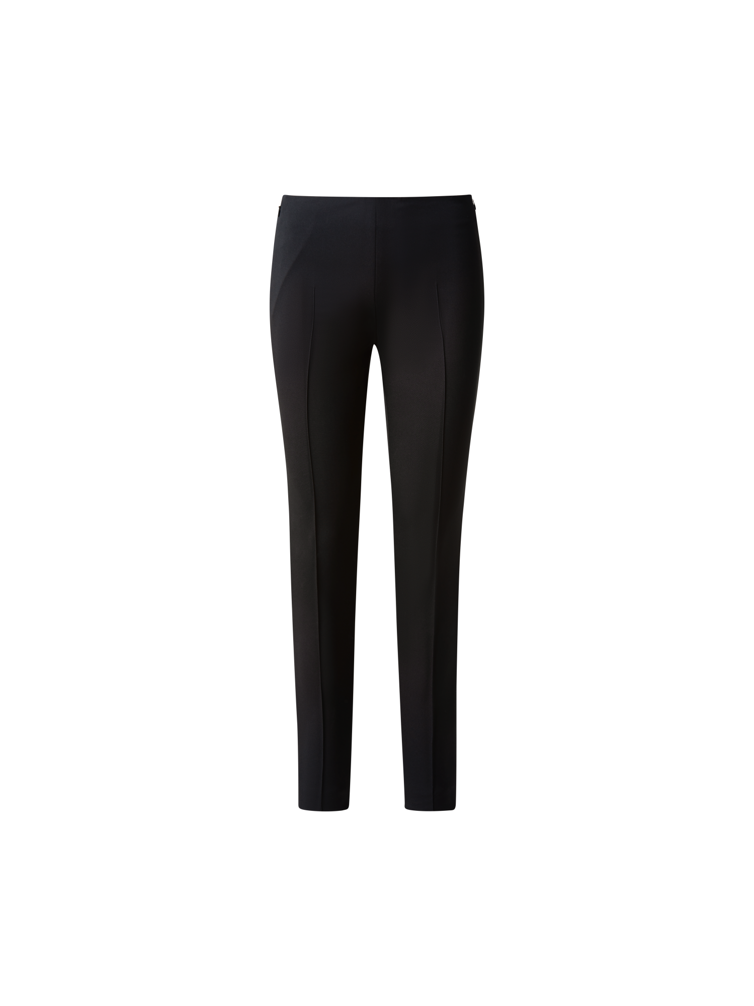 Designer Slim Hose aus Seiden-Stretch-Crêpe - Schwarz