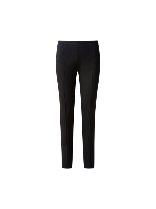 Designer Slim Hose aus Seiden-Stretch-Crêpe - Schwarz