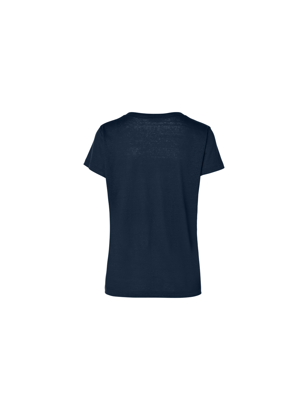 Designer Leinen Jersey T-Shirt - Dunkelblau - Blau