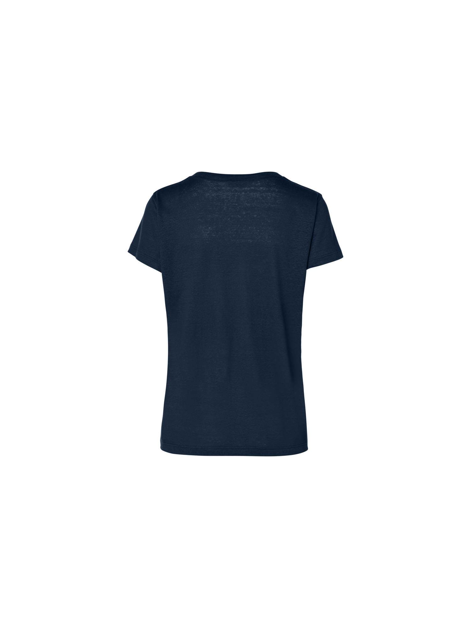 Designer Leinen Jersey T-Shirt - Dunkelblau - Blau