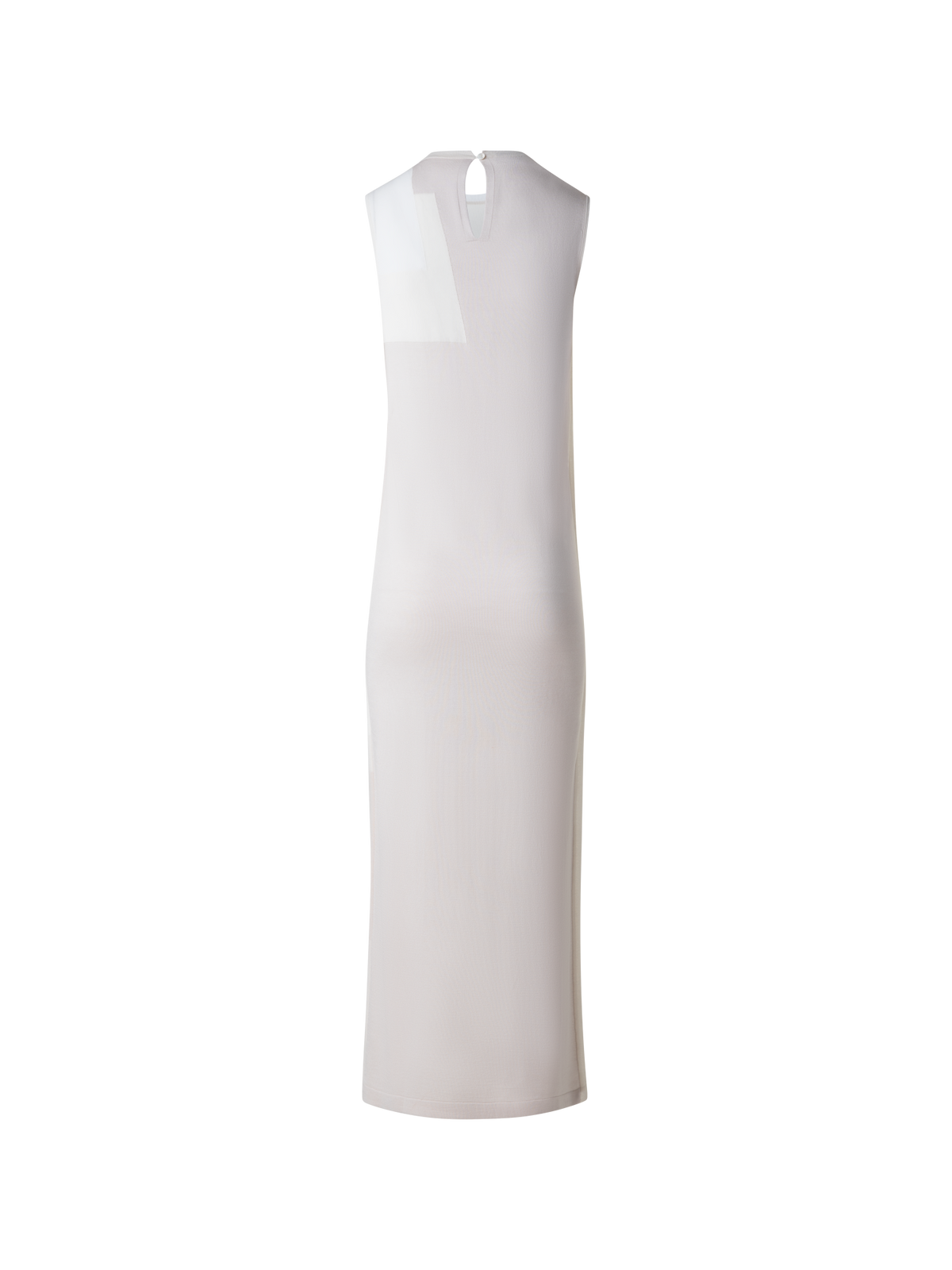 Designer Intarsien-Strickkleid aus Leinenmischung - Bunt - Ecru - Beige - Weiss