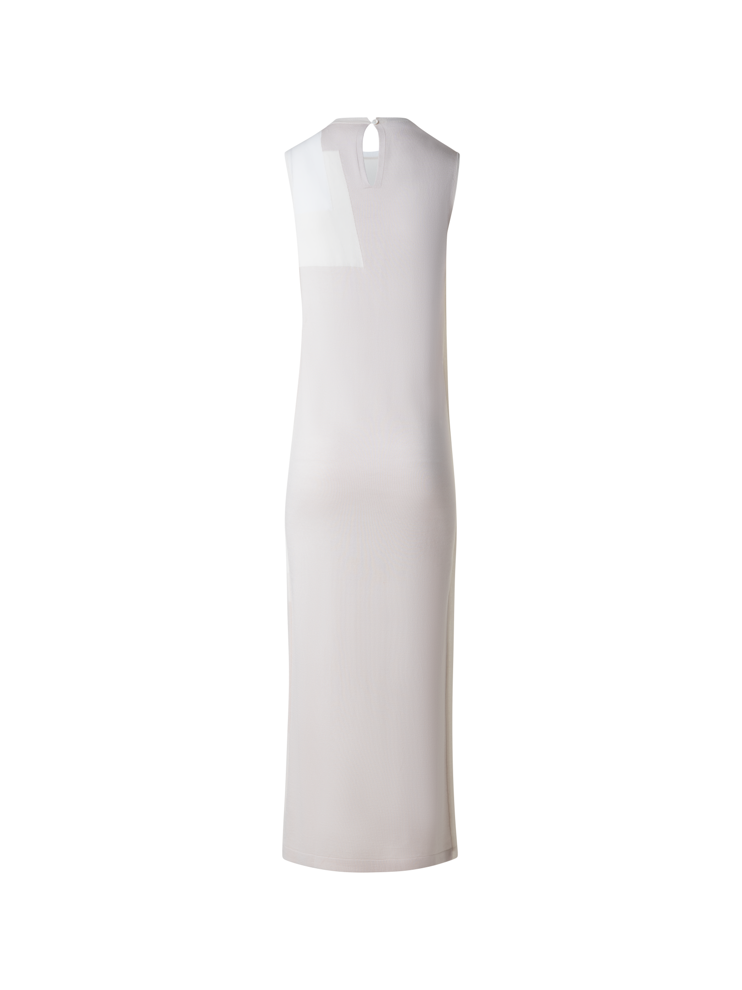 Designer Intarsien-Strickkleid aus Leinenmischung - Bunt - Ecru - Beige - Weiss