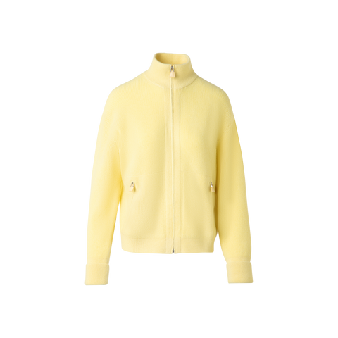 Gerippte Kaschmir-Strickjacke
