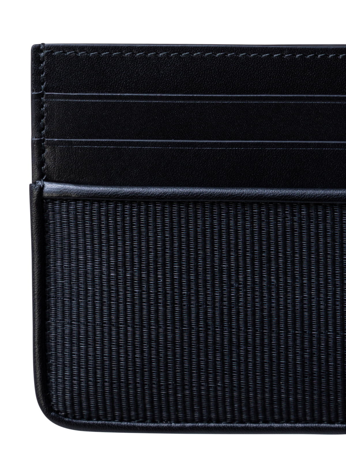 Designer Kartenhalter aus Rosshaar und Leder - Schwarz