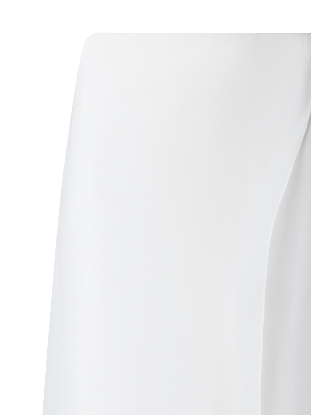 Designer Seidenrock mit Transparenter Organza-Schicht - Ecru - Weiss