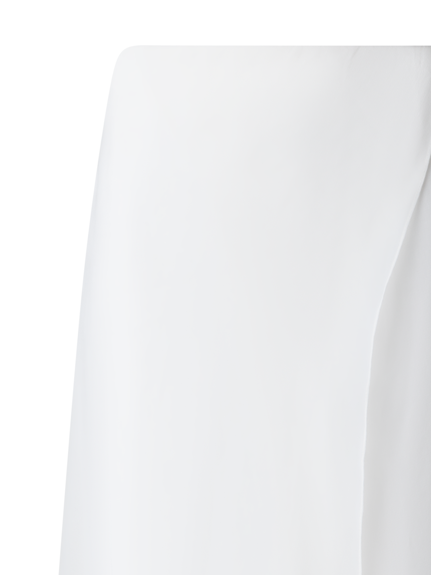 Designer Seidenrock mit Transparenter Organza-Schicht - Ecru - Weiss