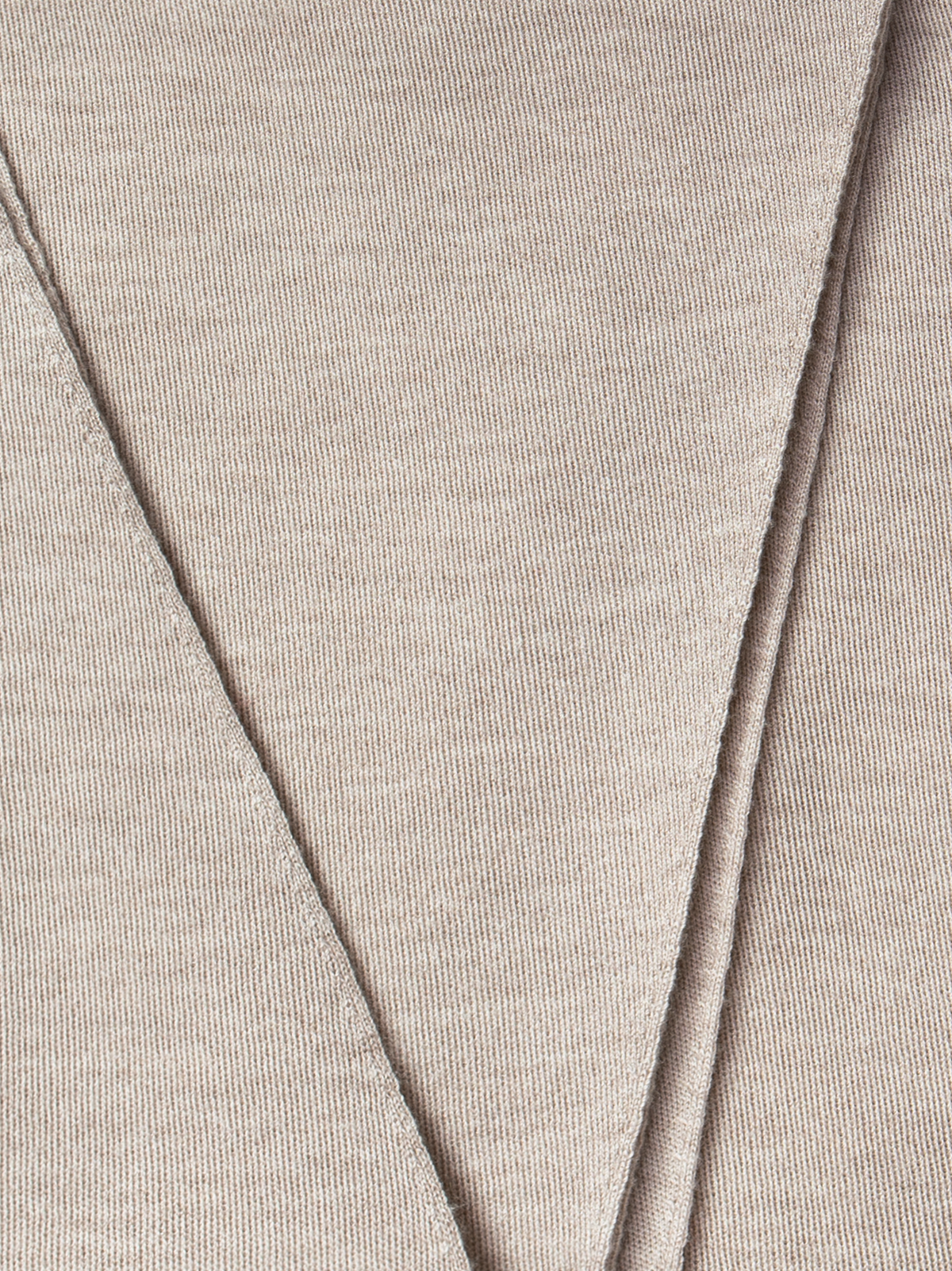 Designer Trapezförmiger Schal aus Kaschmir und Seide - Beige