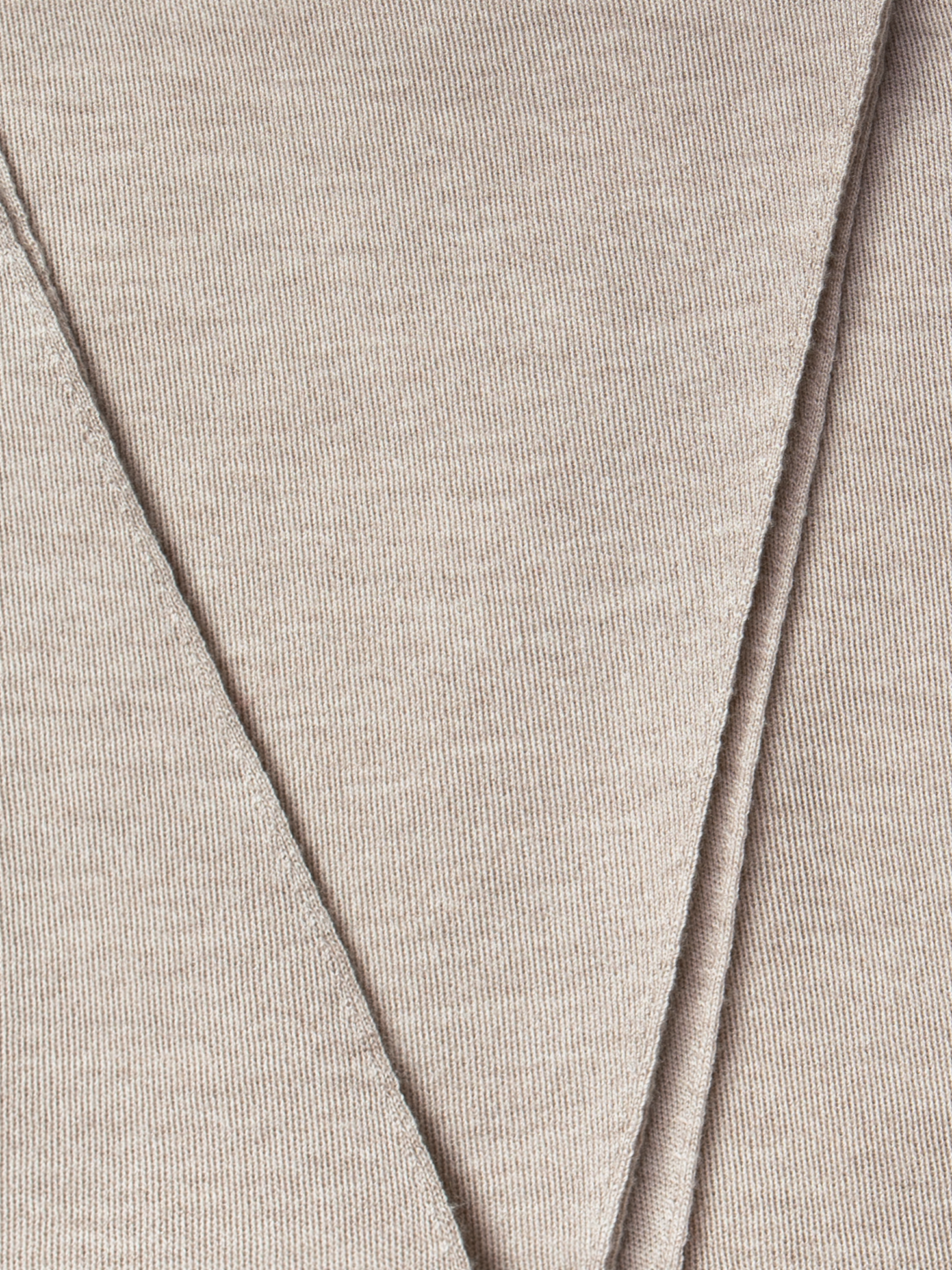 Designer Trapezförmiger Schal aus Kaschmir und Seide - Beige