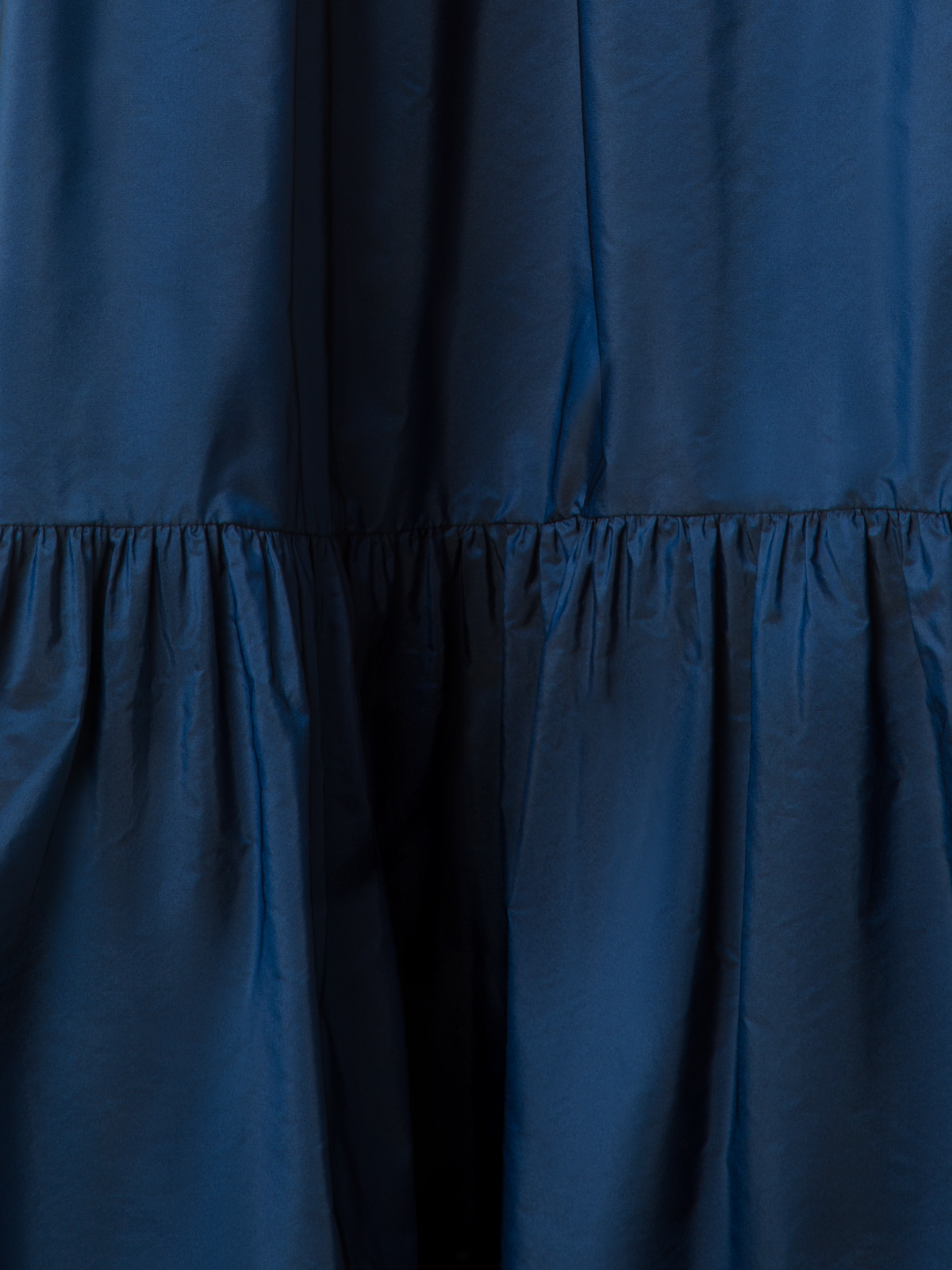 Designer Träger-Maxikleid aus gestuftem Techno-Taft - Dunkelblau - Blau