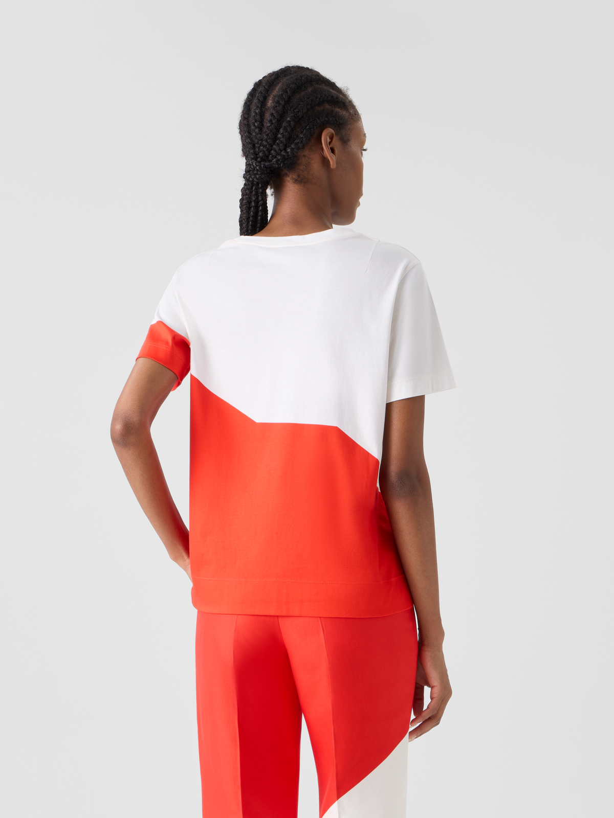 Designer Lässiges Baumwoll-T-Shirt mit Polygon-Druck - Bunt #editorial