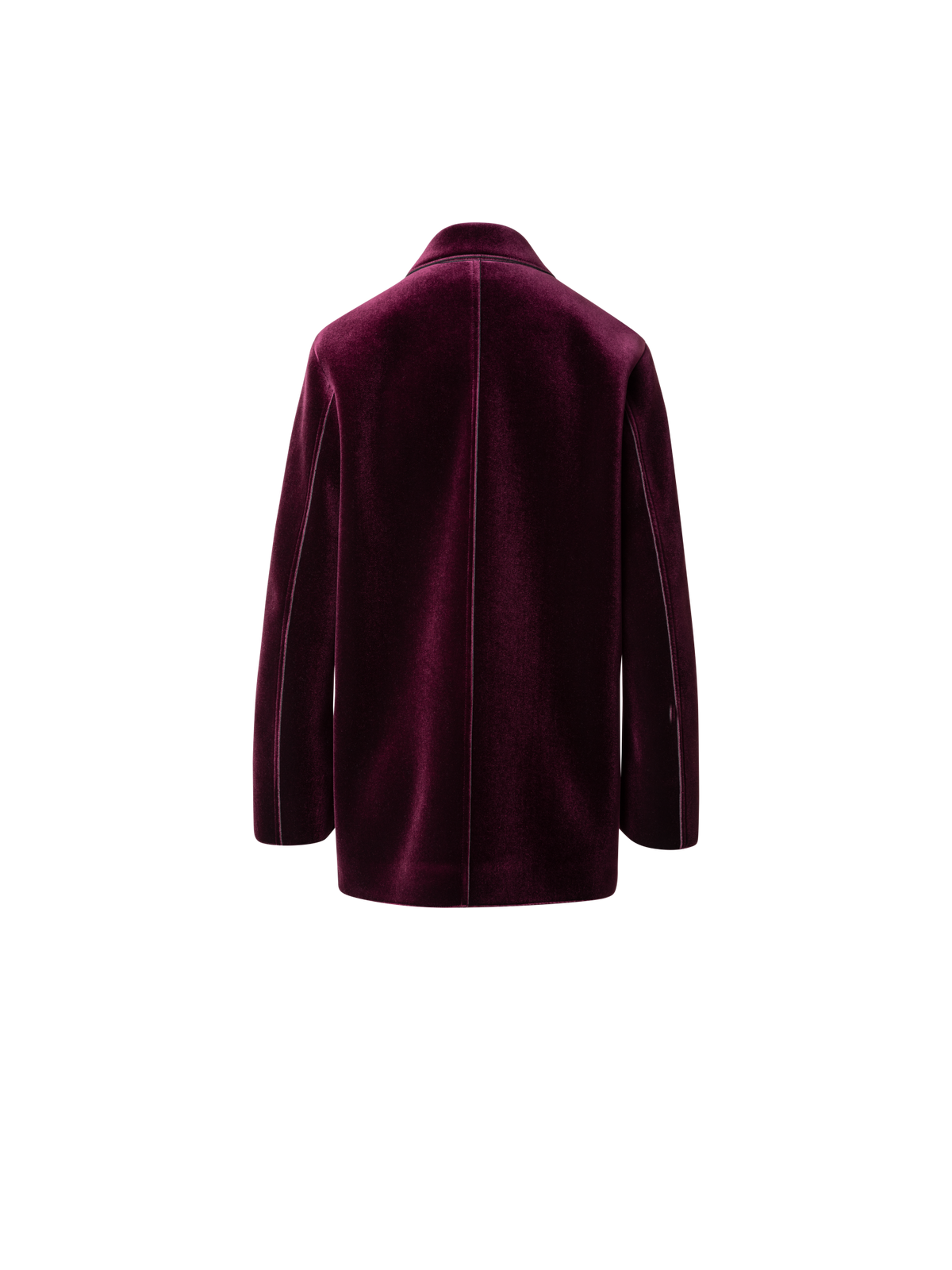 Designer Oversize Neopren-Samt-Jacke - Rosa