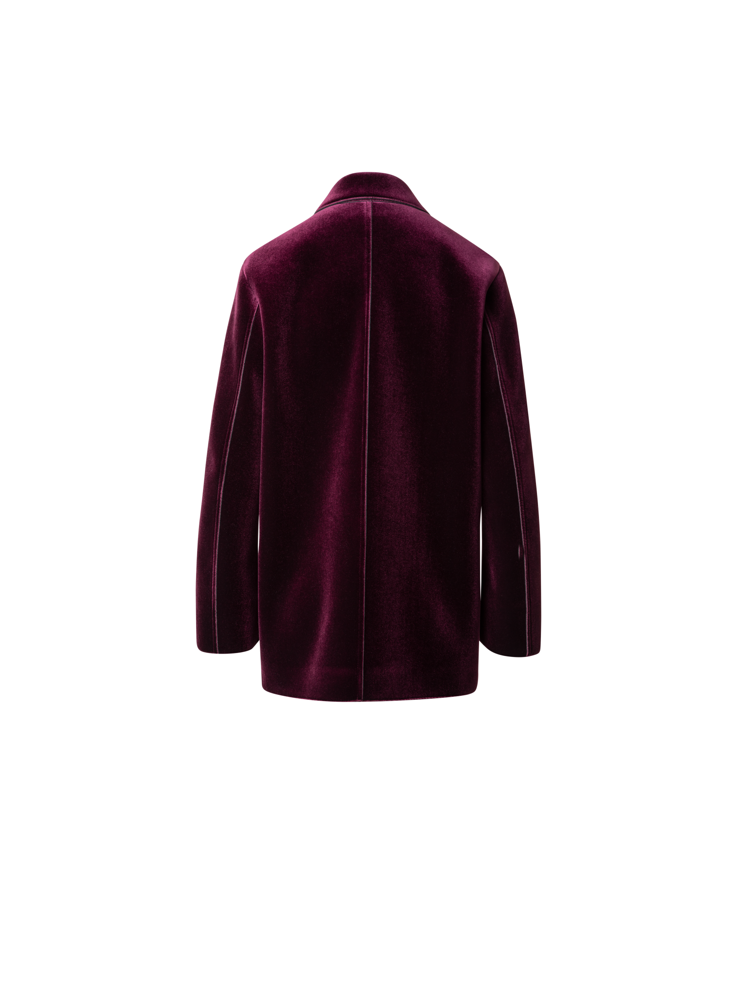 Designer Oversize Neopren-Samt-Jacke - Rosa