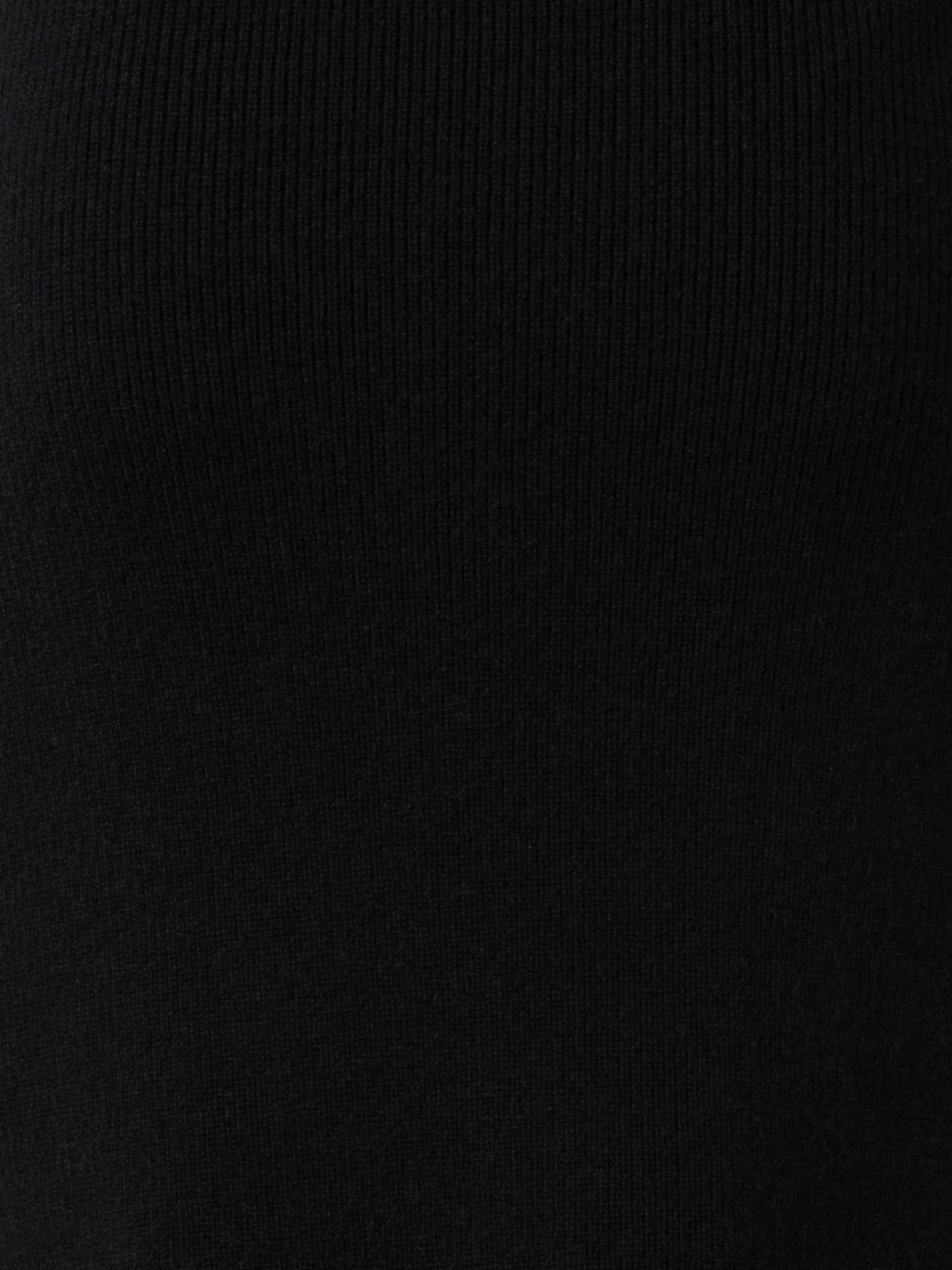 Designer Gerippter Kaschmir-Strickrock - Schwarz