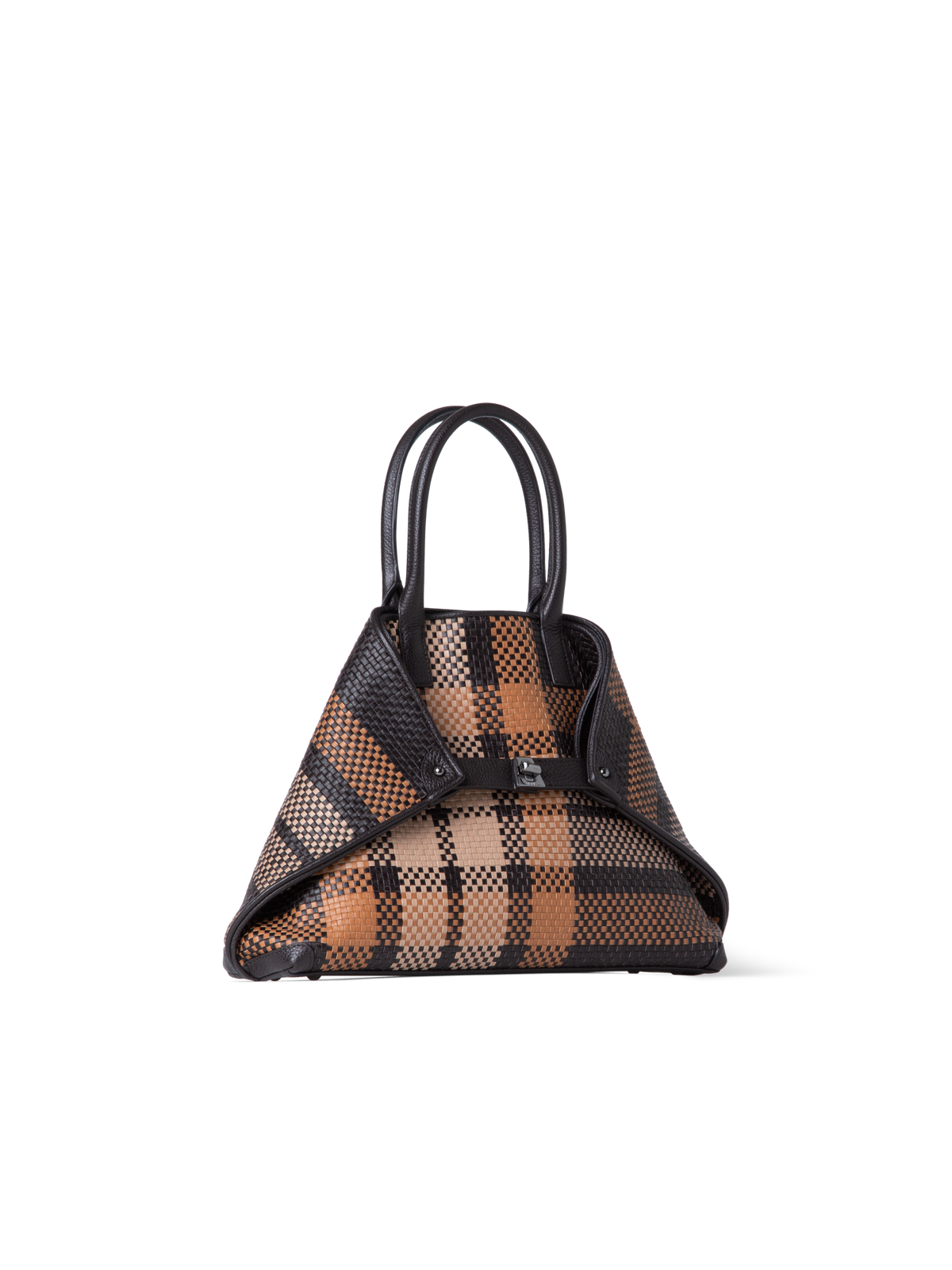 Designer Ai Small Top Handle Tote - Braun - Bunt