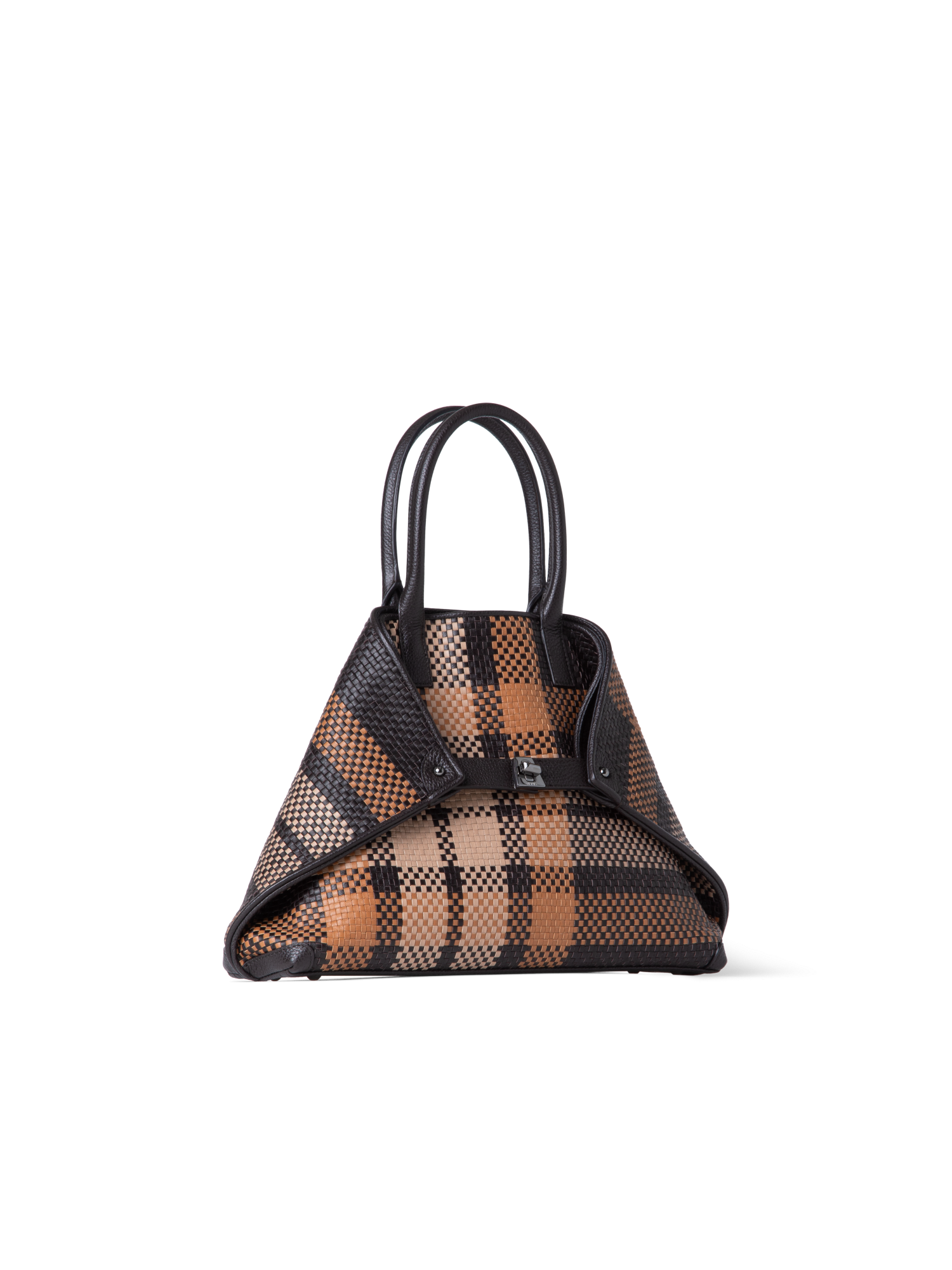 Designer Ai Small Top Handle Tote - Braun - Bunt