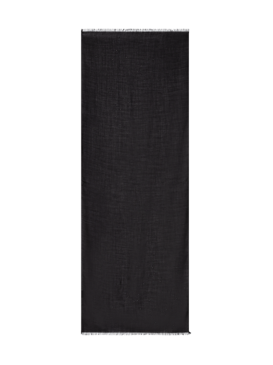 Designer Schal aus Kaschmir-Seide mit Kristallen - Schwarz