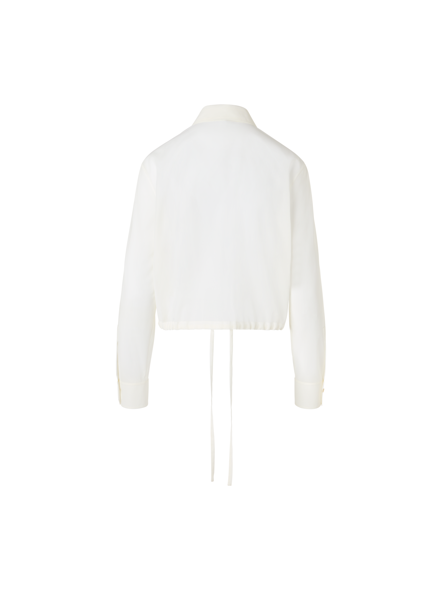 Designer Blousonhemd aus Baumwollvoile - Ecru