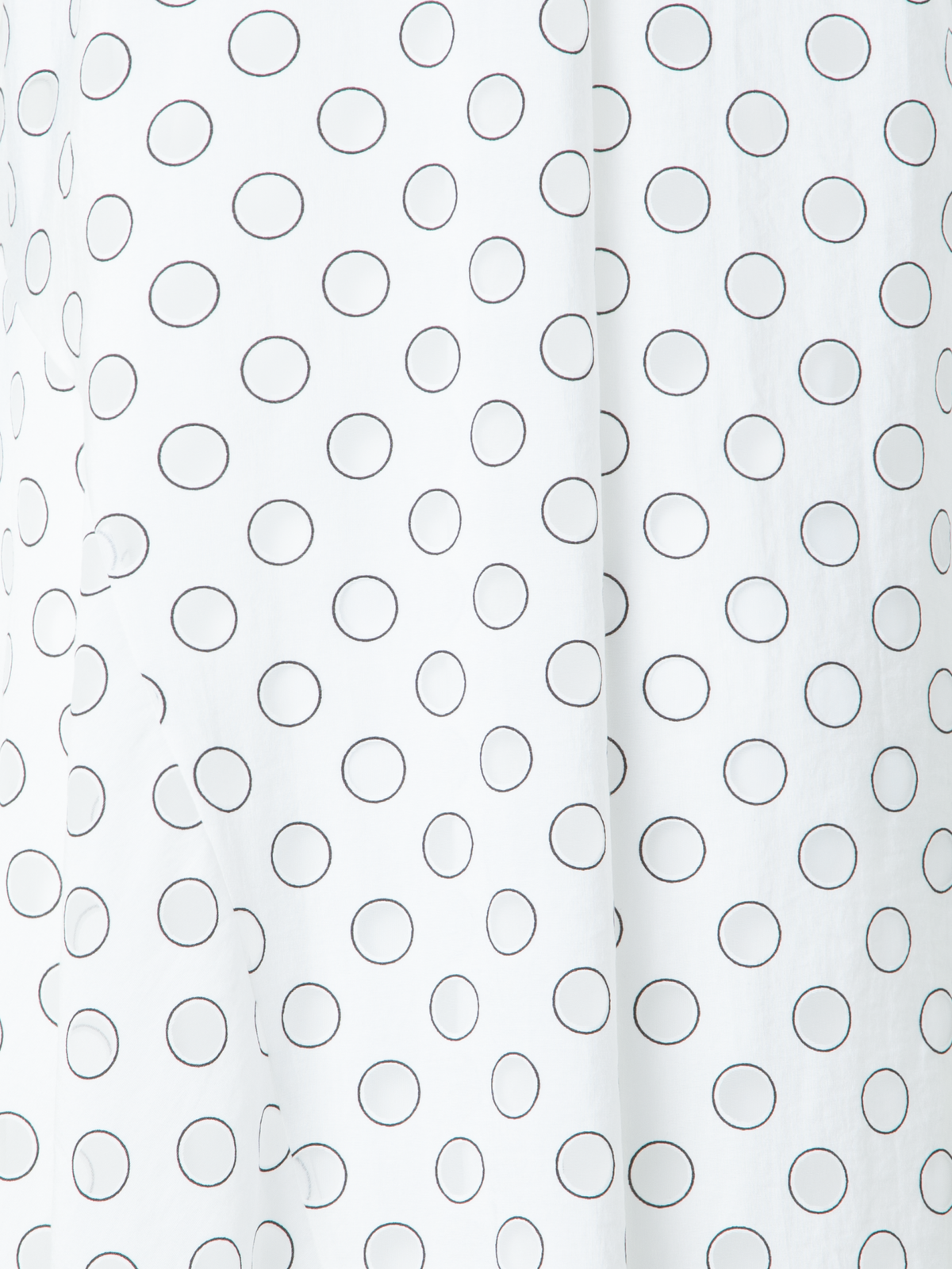 Designer Polka Dot Organzino Midikleid - Ecru - Weiss