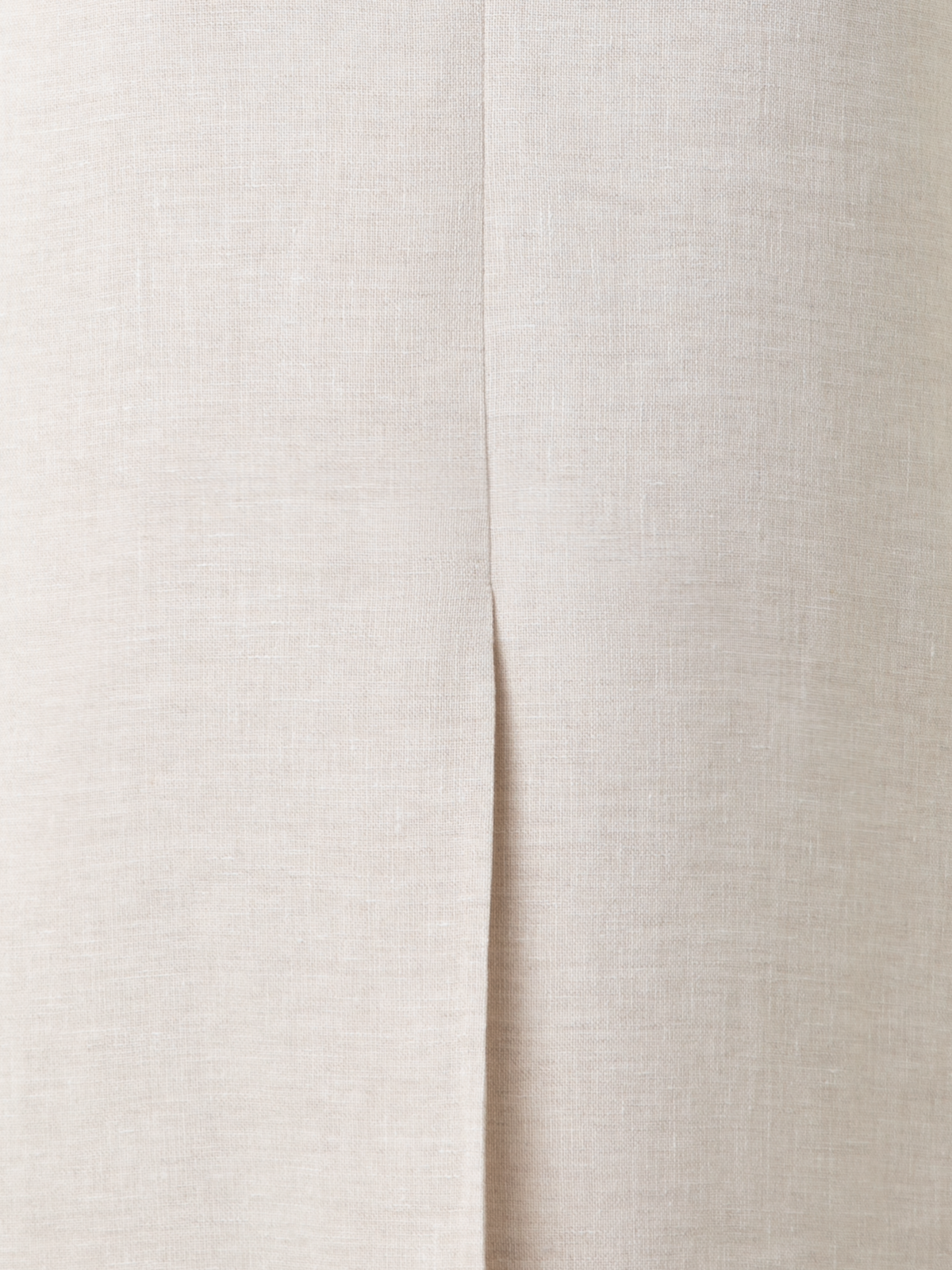 Designer Midirock aus Leinen Doubleface - Grau - Beige