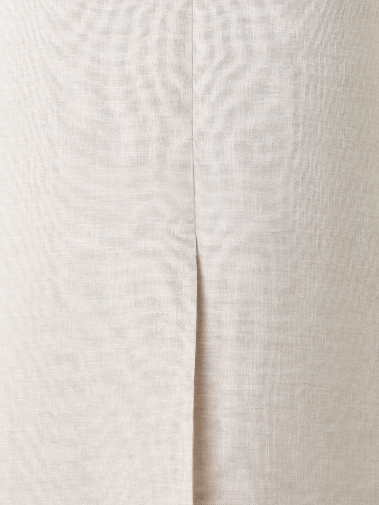 Designer Midirock aus Leinen Doubleface - Grau - Beige