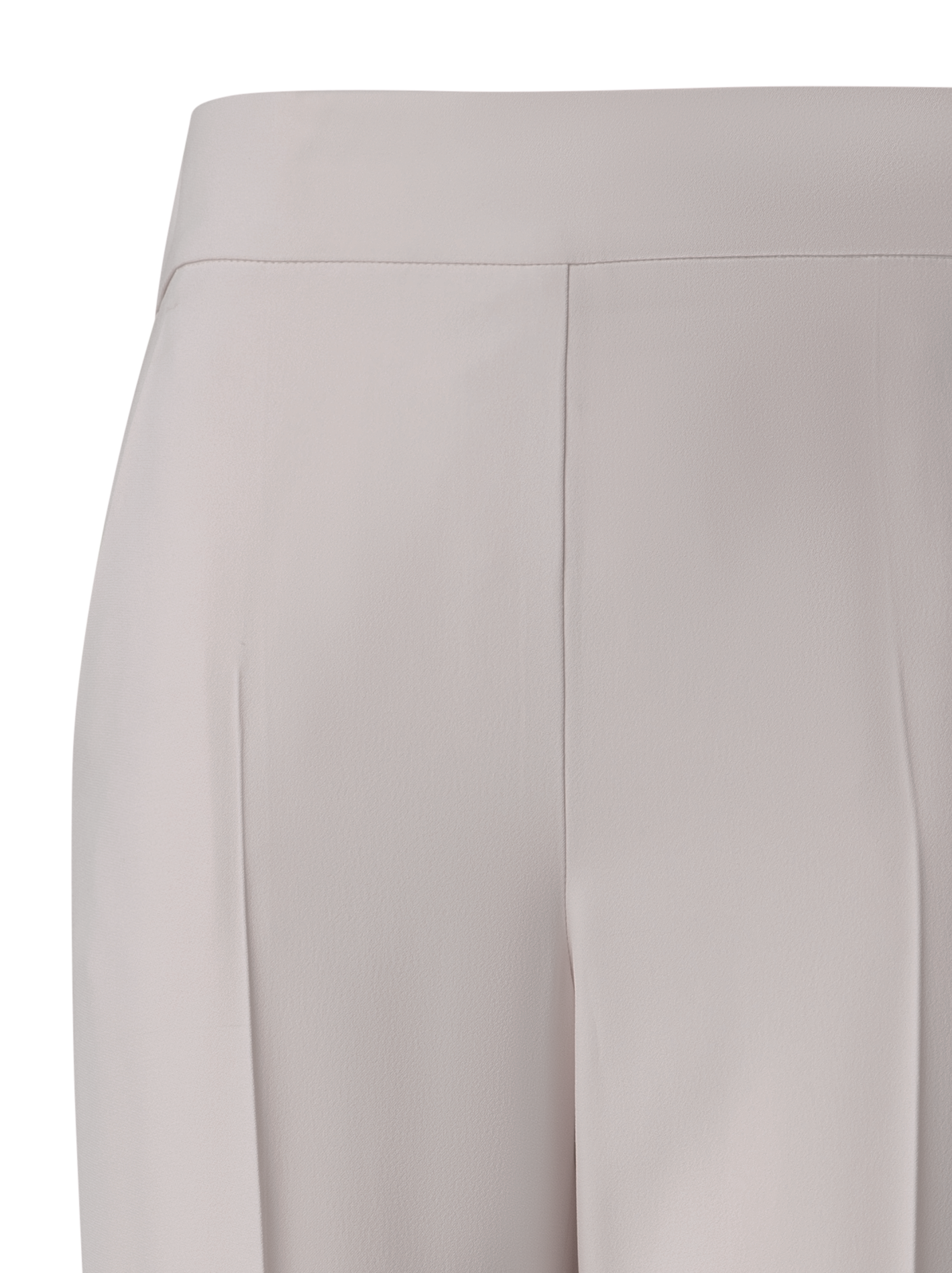 Designer Tapered Hose aus Crêpe - Grau - Beige