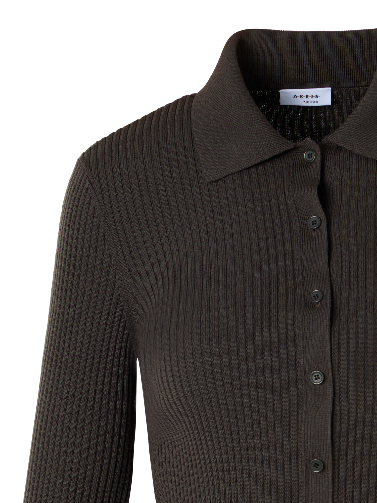 Designer Langärmeliger Strickpullover aus Merinowolle - Grün