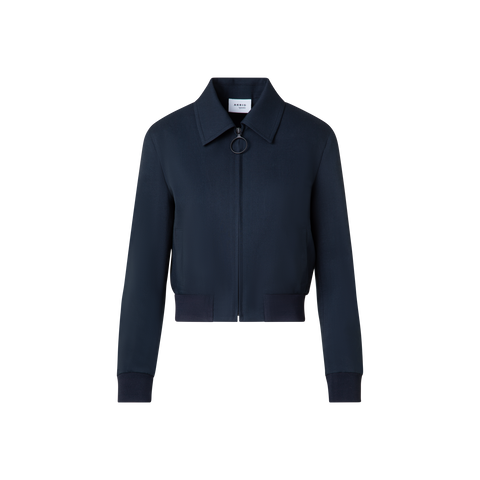 Kurze Bomberjacke aus Cool Wool