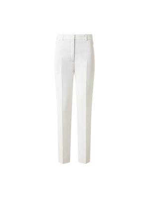 Designer Tapered Hose aus Shantung-Seide - Weiss