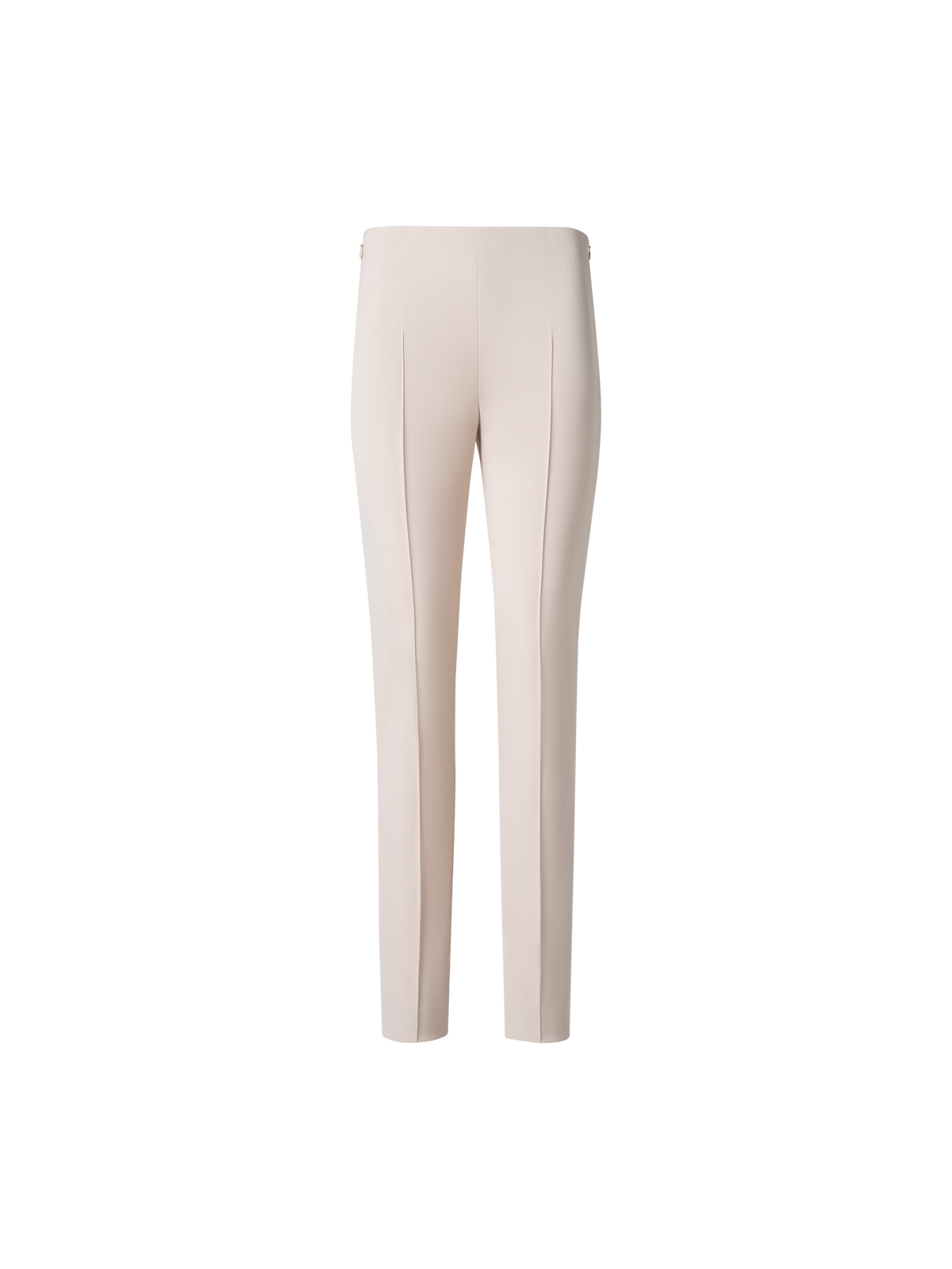 Designer Slim Hose aus Stretch-Seide - Beige